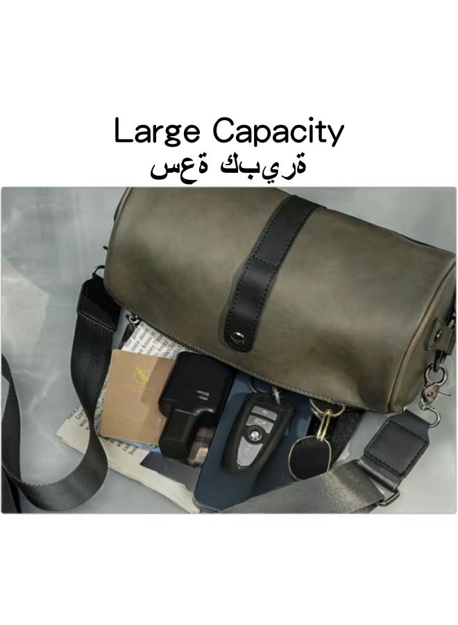 SHABILI Men's Versatile Black Shoulder Bag, Boys' Multi-pocket Crossbody Bag Sling Bag Side Bag Carry Bag Messenger Bag, Daily Commuter Cycling Bag Sports Bag Phone Bag Trekking Bag for Students, Teenagers - Image 5