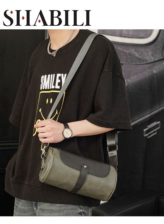 SHABILI Men's Versatile Black Shoulder Bag, Boys' Multi-pocket Crossbody Bag Sling Bag Side Bag Carry Bag Messenger Bag, Daily Commuter Cycling Bag Sports Bag Phone Bag Trekking Bag for Students, Teenagers - Image 1