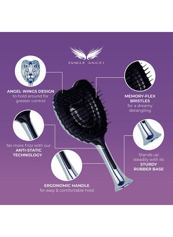 Tangle Angel Pro Rose Gold Detangling Hair Brush, Best Detangler Comb For All Hair Types Inc Tangled, Thick, Long, Curly, Wet, Dry & Damaged Hair, Hair Extensions. Gift For Women  - Image 3