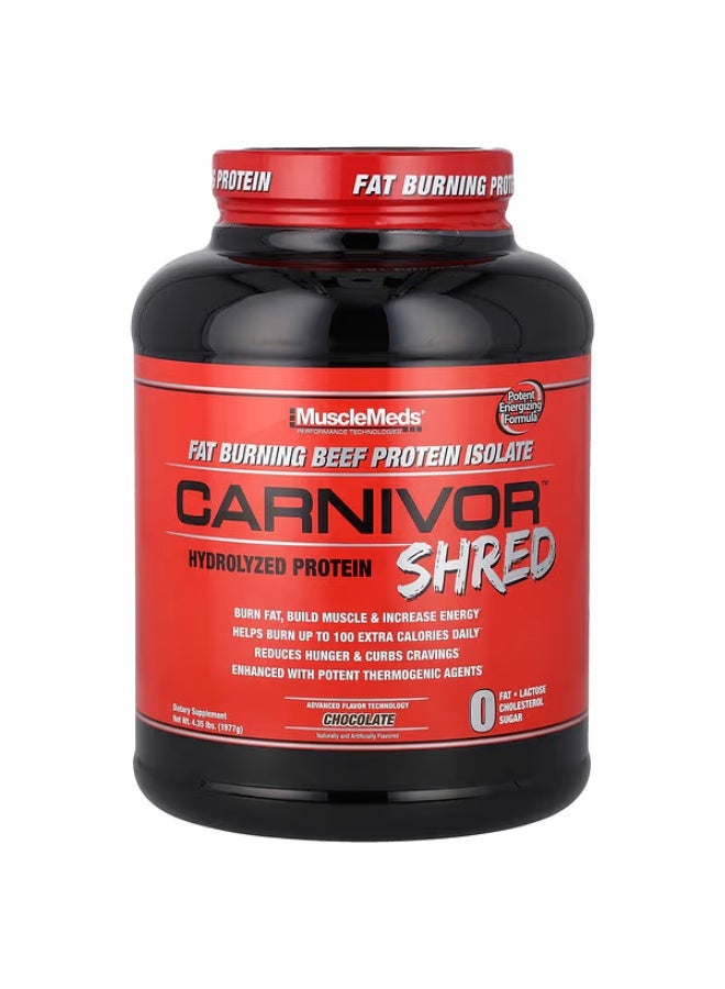 MuscleMeds, Carnivor Shred, Hydrolyzed Protein, Chocolate, 4.25 lbs (1,932 g) - Image 1