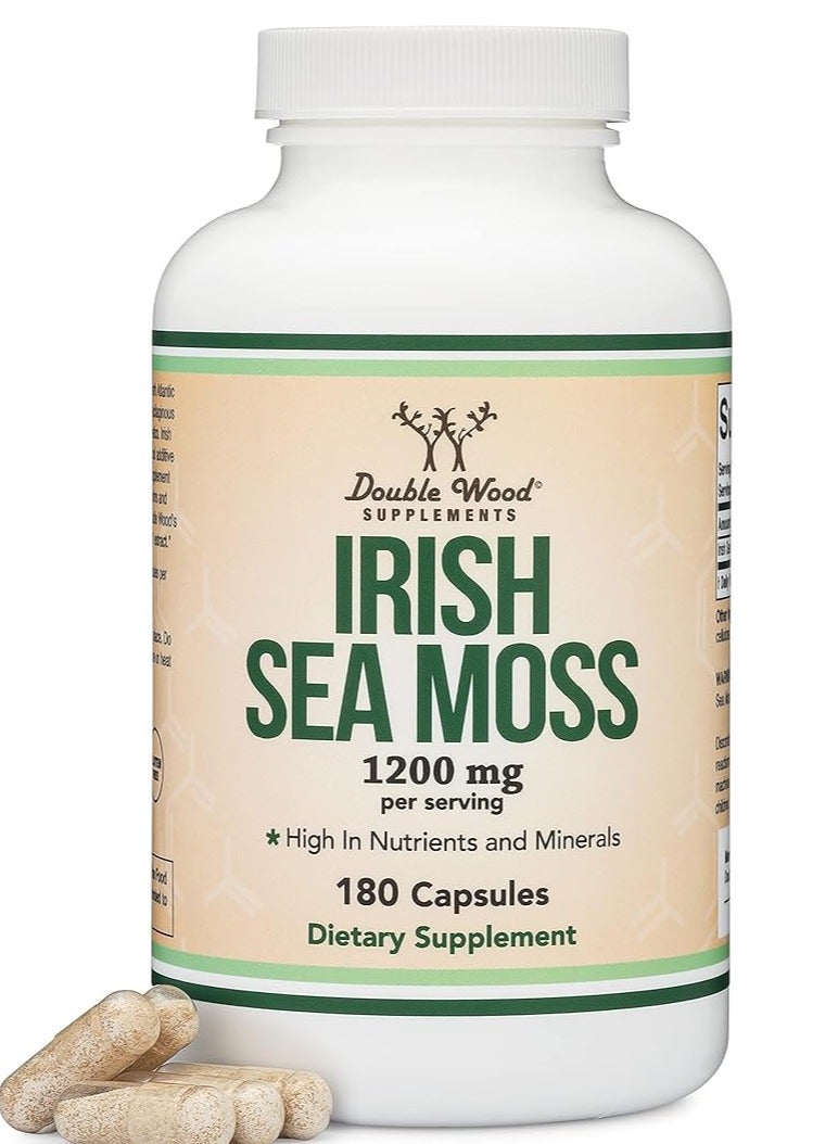 Double Wood Supplements Doublewood Irish Sea Moss 1,200mg 180 capsules - Image 1