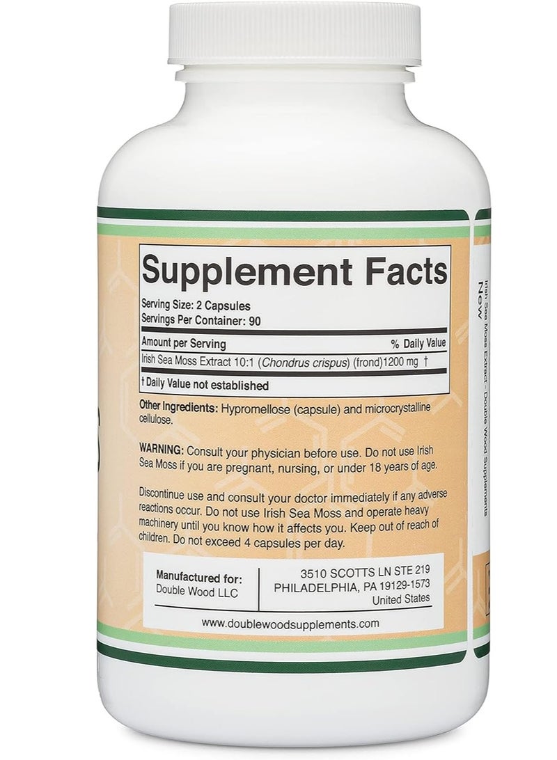 Double Wood Supplements Doublewood Irish Sea Moss 1,200mg 180 capsules - Image 3