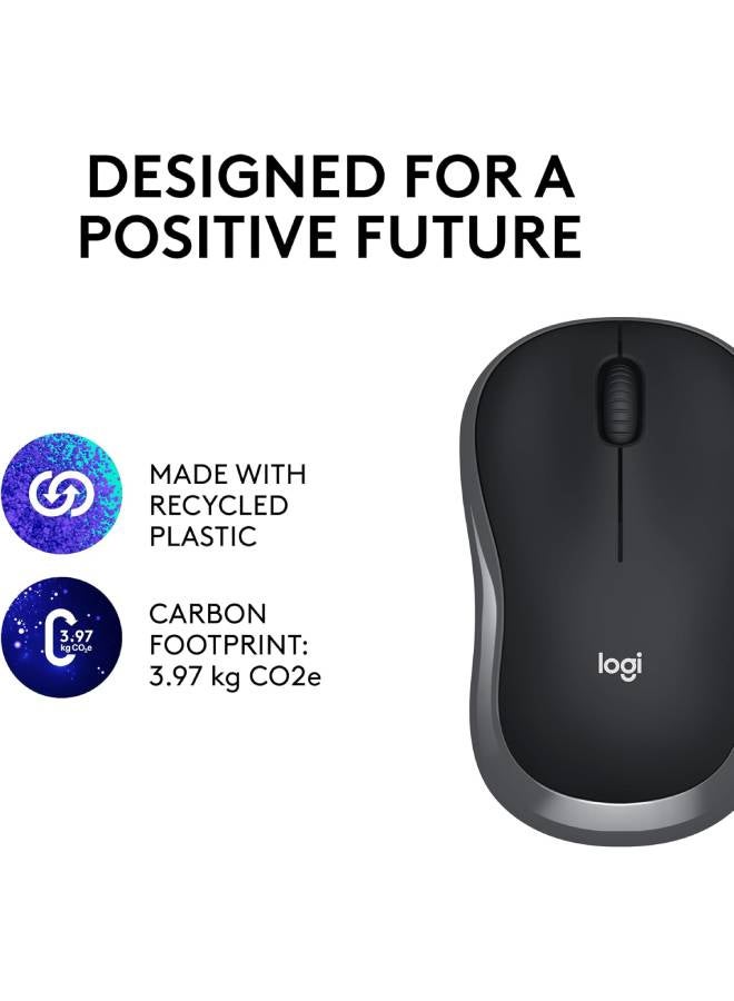 Logitech M186 Wireless Optical Mouse (1000 DPI, Smooth Cursor Control, ) Gray / Multicolour - Image 5