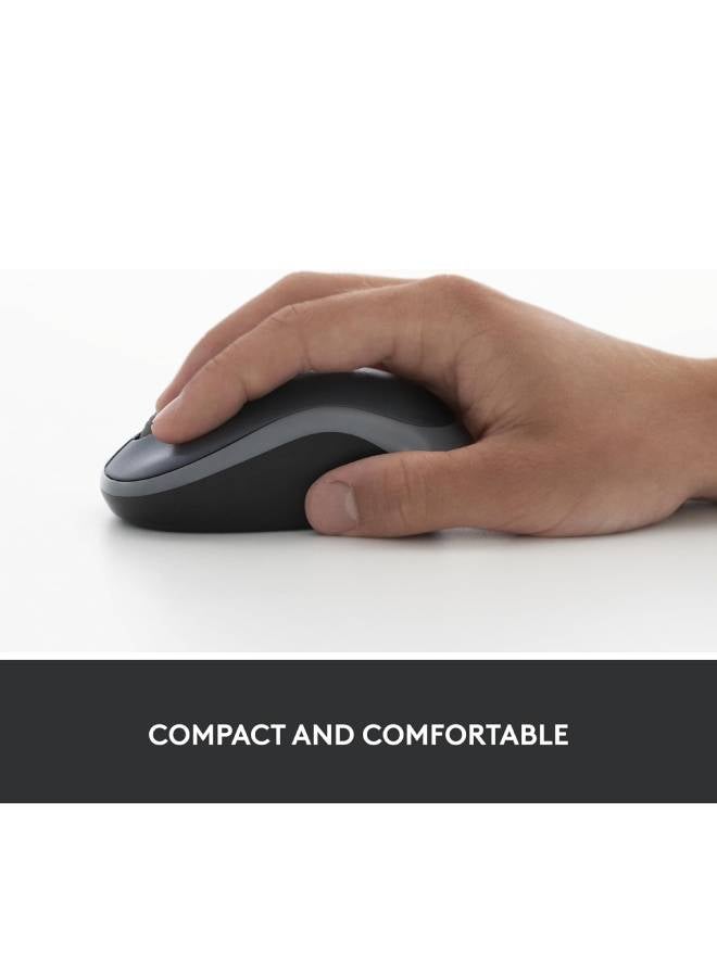 Logitech M186 Wireless Optical Mouse (1000 DPI, Smooth Cursor Control, ) Gray / Multicolour - Image 4