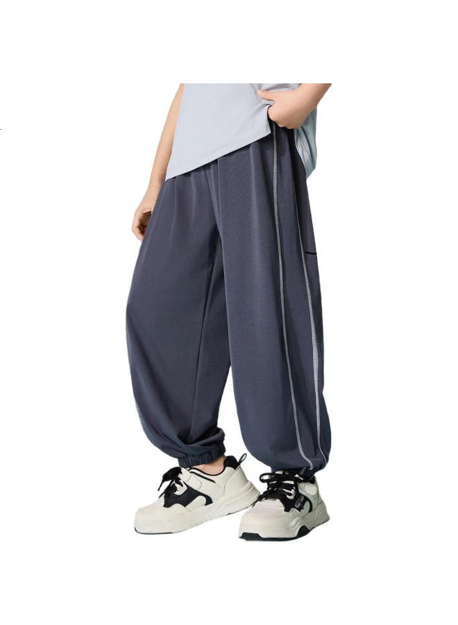 Ask Junior Kids Summer Elastic Sports Casual Long Pants With Texture Feeling And Mosquito Repellent For Teenagers - Image 1