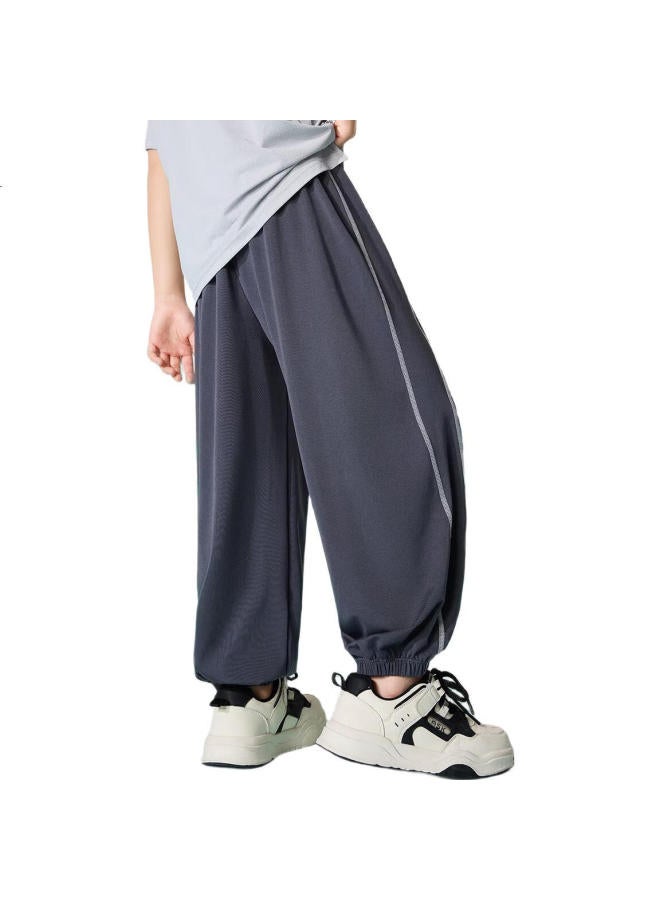 Ask Junior Kids Summer Elastic Sports Casual Long Pants With Texture Feeling And Mosquito Repellent For Teenagers - Image 3
