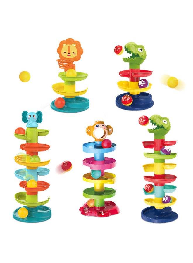 Baby Toys Early Education Fun Track Turn Music Slide Ball Tower Baby Rolling Ball Jenga Toy Wholesale-Color:【3-layer Track】 Serus Lion +2 Balls 【color Box】】 - Image 5