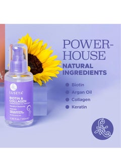 L LUSETA L LUSETA Biotin Hair Growth Serum with Collagen, Hair Oil for Thin and Damage Hair Growth Oil, Biotin growth serum for Frizzy & Damaged hair, Thickening and Healthier Scalp for Men & Women 3.38 Fl Oz  - Image 4