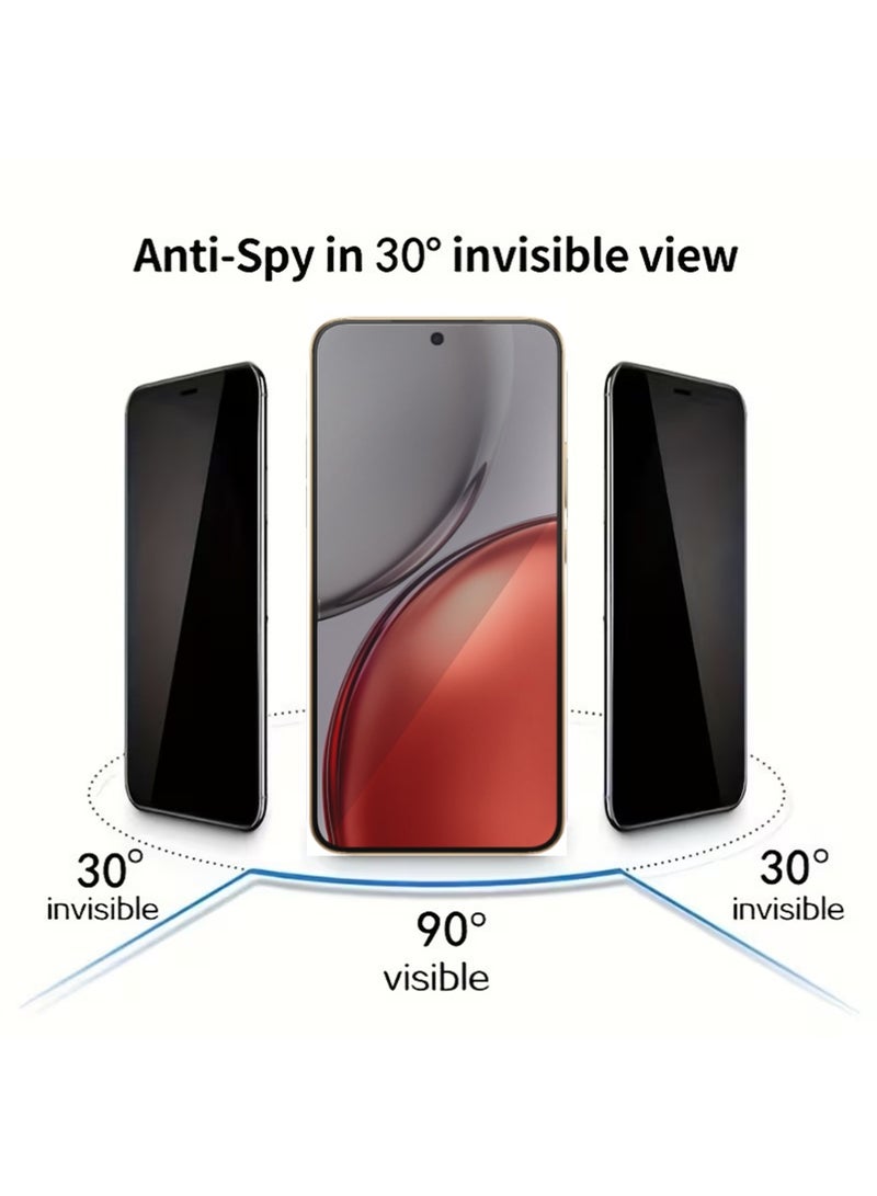 إكس ليفيل واقي شاشة لهاتف Honor X9d، واقي شاشة هيدروجيل للخصوصية، متوافق مع جميع أنواع الأغطية، مقاوم للخدش، ذاتي الإصلاح - خالٍ من الفقاعات، يحمي الشاشة بالكامل، شفافية عالية (أسود شفاف) - Image 4