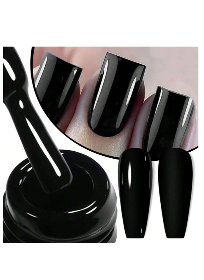 XEIJAYI Long-Lasting Black Gel Nail Polish Manucure 10ml UV-LED Soak Off  - Image 5