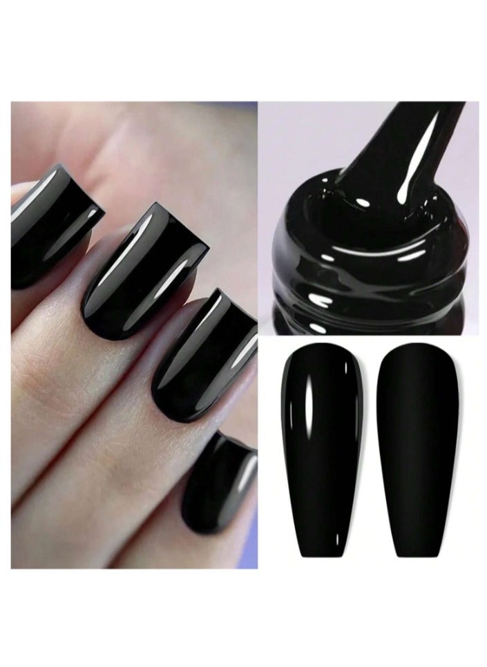 XEIJAYI Long-Lasting Black Gel Nail Polish Manucure 10ml UV-LED Soak Off  - Image 3