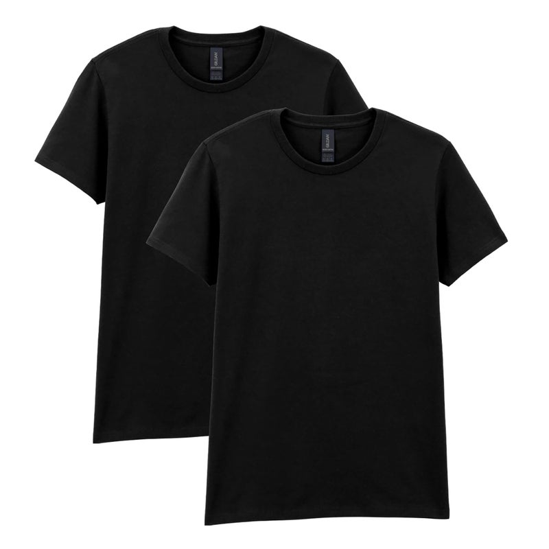 Gildan womens Heavy Cotton Adult T-shirt, 2-pack T Shirt, Black, Large US - Image 1