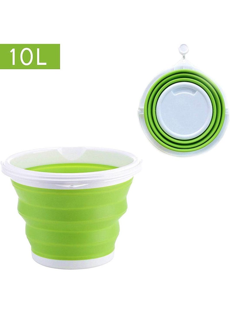 Y&D Outdoor Fishing Travel Home Portable Folding Silicone Large Capacity 10L Bucket  - Image 2