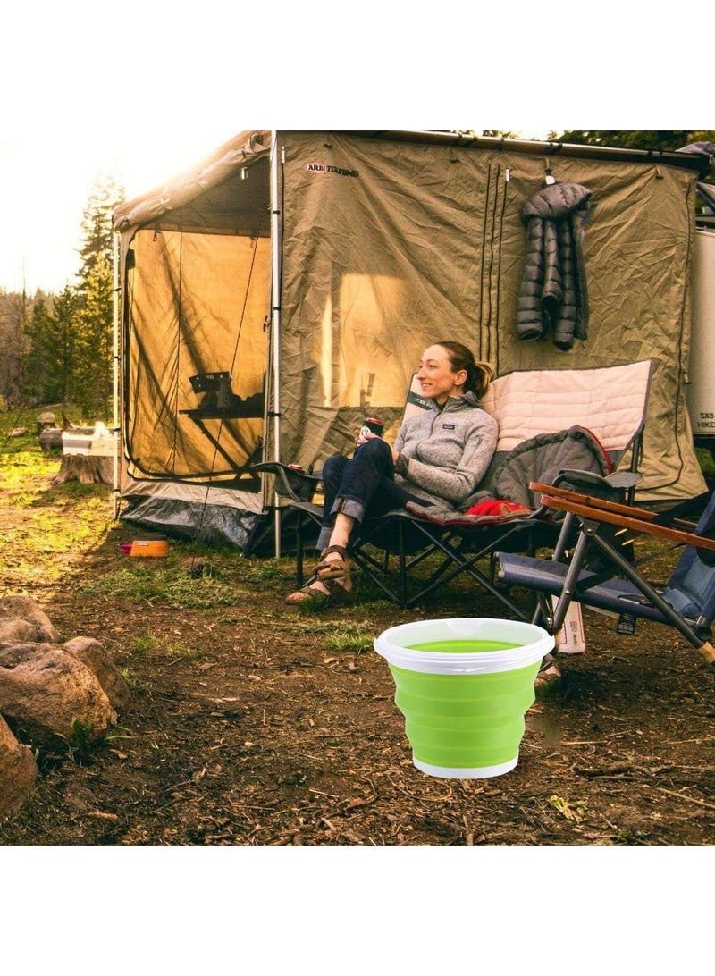 Y&D Outdoor Fishing Travel Home Portable Folding Silicone Large Capacity 10L Bucket  - Image 4