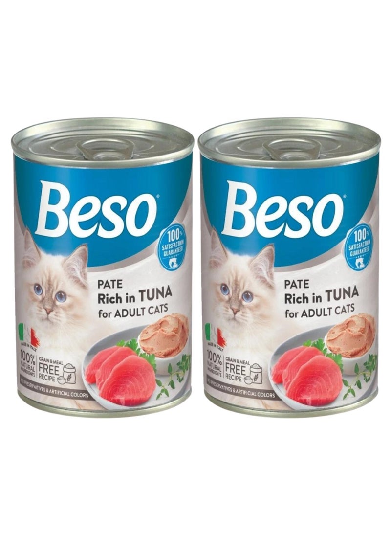 Beso Cat Pate Adult Wet Food, Tuna Flavor - 2 Cans  - Image 1