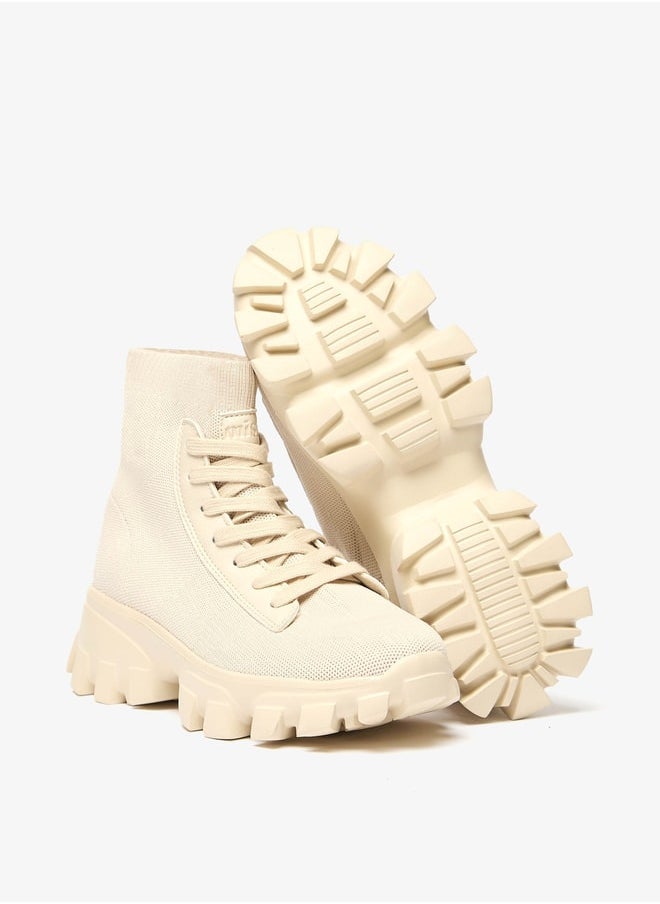 MISSY Women's Textured Ankle Boots with Lace-Up Closure  - Image 4
