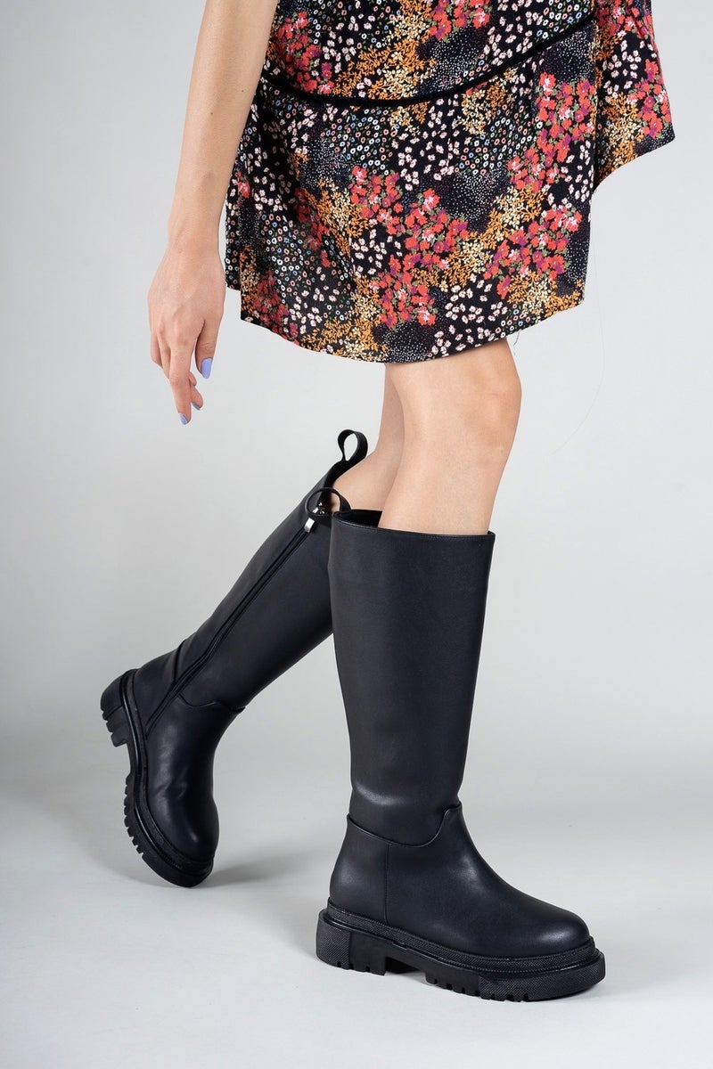Riccon Black Skin Women's Boots 0012360  - Image 4