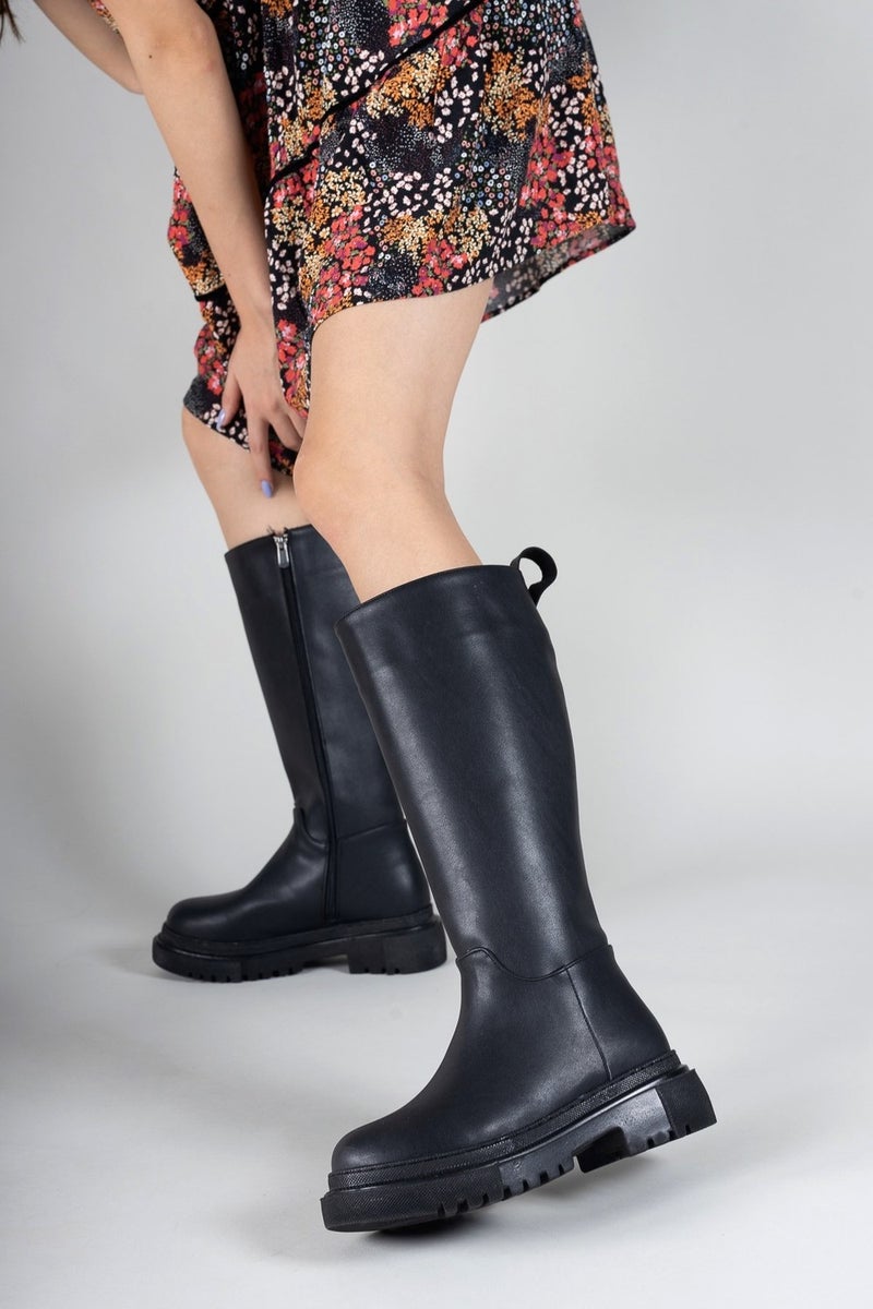 Riccon Black Skin Women's Boots 0012360  - Image 5