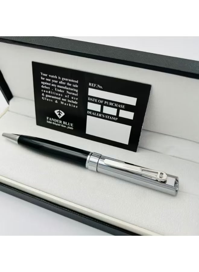 فاندر بلو قلم مصنوع من المعدن ويتميز بتصميم كلاسيكي وأنيق. من فندر بلو - Image 1