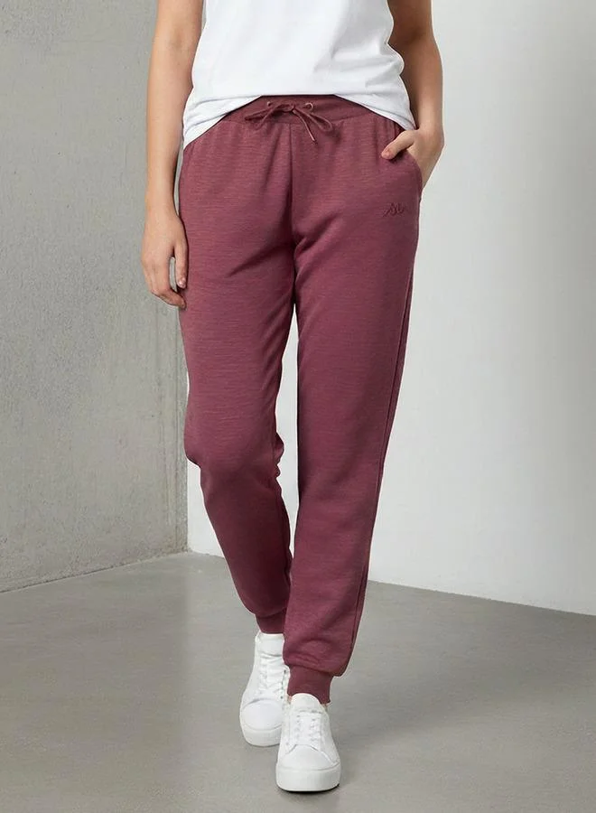 كابا بنطلون رياضي كابا مطرز بشعار بقصة عادية مع جيوب