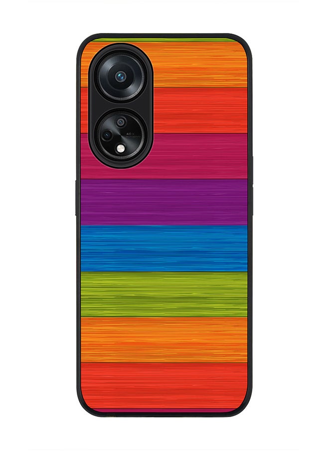 Stylizedd Rugged Black edge case for Oppo A98 5G, Slim fit Soft Case Flexible Rubber Edges Anti Drop TPU Gel Thin Cover- Colorwood  - Image 1