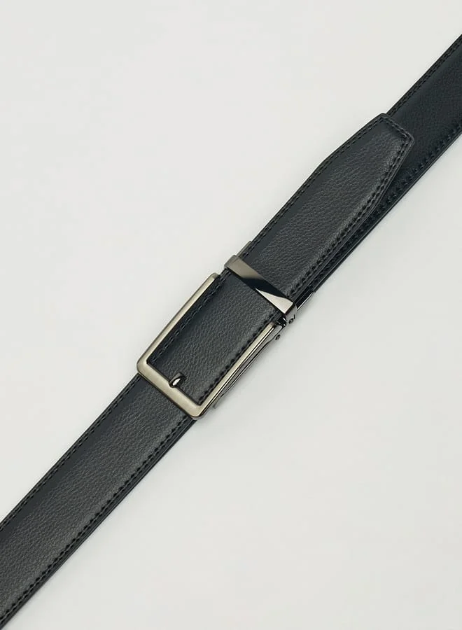 ال بي ال من شو اكسبرس حزام رجالي بنقوش عاكس مع إبزيم دبوس