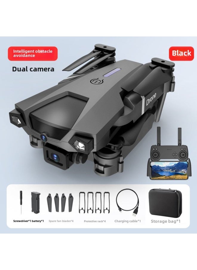 null - Product P5 With Obstacle Avoidance Function 4K HD Aerial Photography UAV Quadcopter Remote Control Aircraft Toy-Color:P5 Black -with 4K Dual Camera-Specifications:Single Electric Version - Image 1