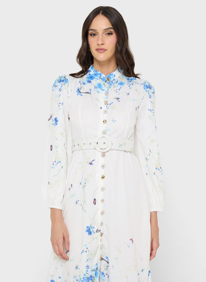 ايلا فستان بطبعة زهور - Image 3