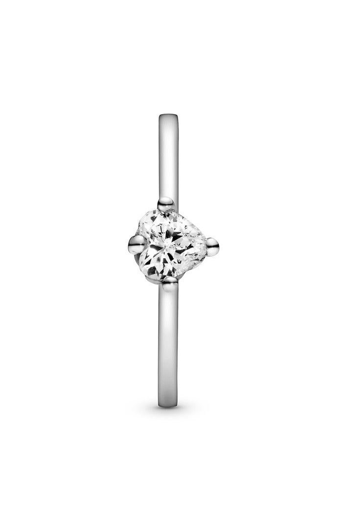 PANDORA Heart Sterling Silver Ring with Clear Cubic Zirconia - Image 2