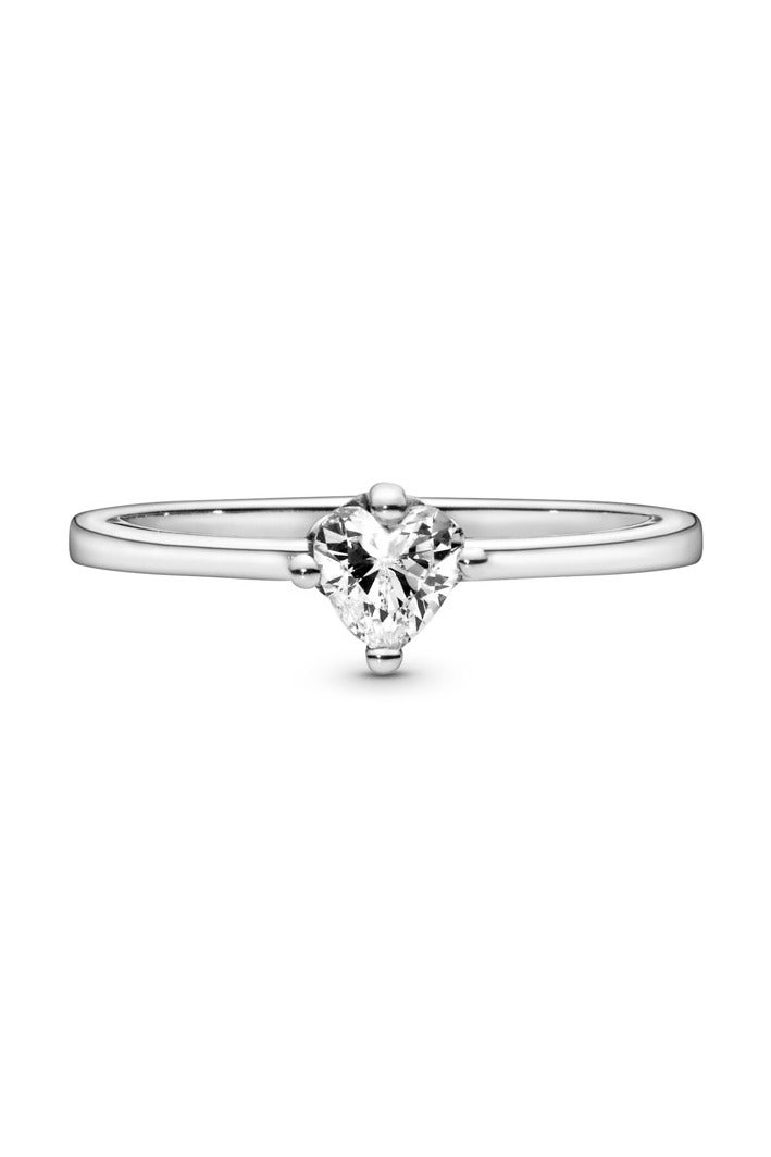 PANDORA Heart Sterling Silver Ring with Clear Cubic Zirconia - Image 3