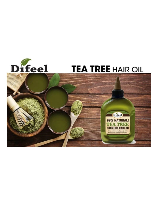 Difeel Premium 99% Natural Tea Tree Hair Oil 75ml | Scalp Care, Nourishing & Strengthening Formula - Image 3