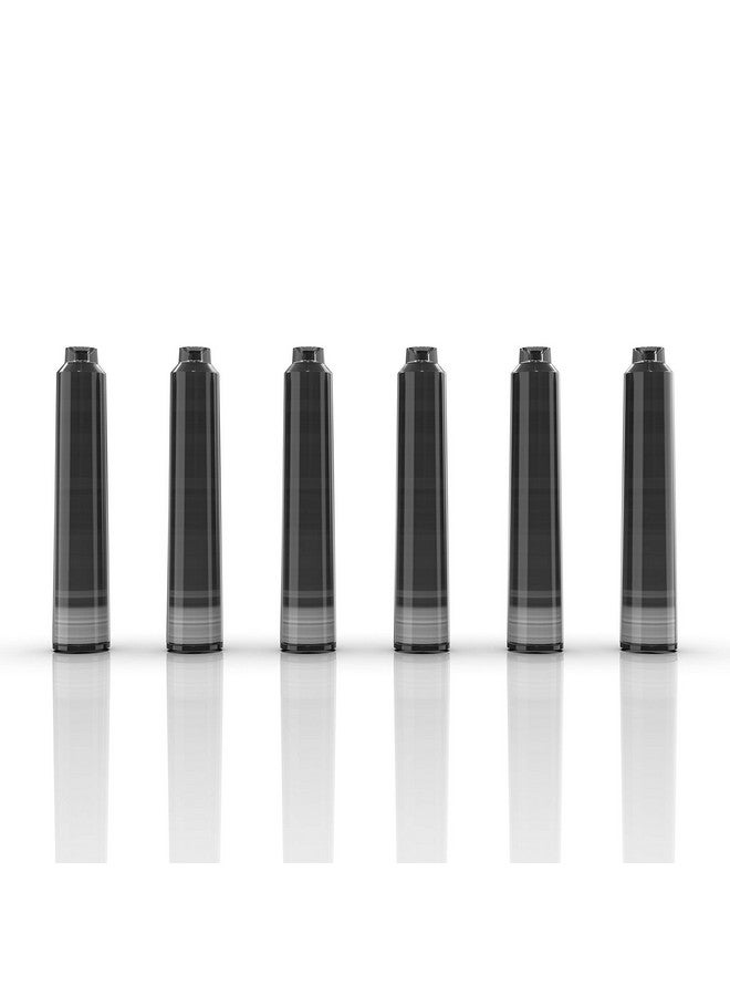 Wordsworth & Black 24 Pack Fountain Pen Ink Refills - Set Of 24 Black Ink Cartridges - International Standard Size - Length Appr 1.5" - Base Diameter Appr 0.24" - Disposable And Generic  - Image 4