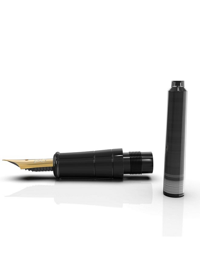 Wordsworth & Black 24 Pack Fountain Pen Ink Refills - Set Of 24 Black Ink Cartridges - International Standard Size - Length Appr 1.5" - Base Diameter Appr 0.24" - Disposable And Generic  - Image 5