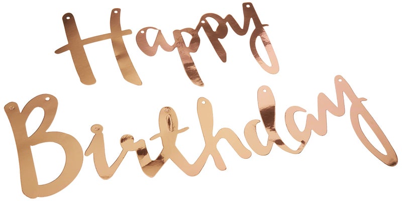 مانجو RGLT روز الذهب لامع عيد ميلاد سعيد راية الرايات للجنسين حفلة عيد ميلاد استحمام الطفل احتفالات الذكرى السنوية زينة S248RG1 - Image 1