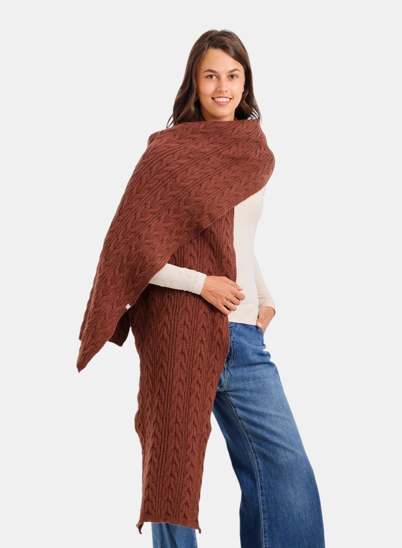 Carina Vertical Cable-Knit Scarf - Image 3