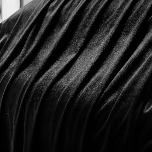 MaiMaiSuan Black Velvet Fabric by The Yard,3 Yards 60" Wide Soft Stretchy Velvet Cloth for Upholstery Sofa Chair Cover,DIY Sewing,Costume,Craft,Curtain - Image 5
