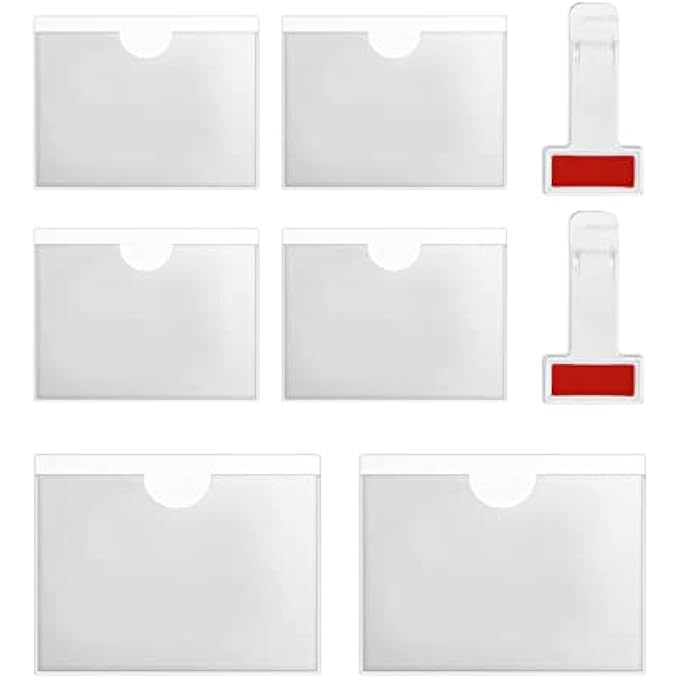 rayihni 6-Pack Car Permit Holder Card Sleeve with 2 Ticket Clips, Windshield Card, Holder Parking Pass Clip, Badge and Passport Clear Clip for Car, Van and Caravan Windshields - Image 1
