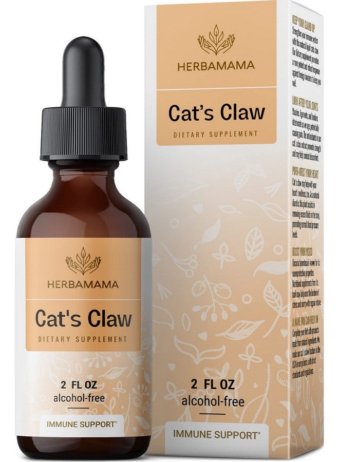 HERBAMAMA Cats Claw Tincture Organic Cat’S Claw Herb Drops Uncaria Tomentosa Bark Liquid Extract Alcoholfree Vegan Supplement 2 Fl Oz - Image 2