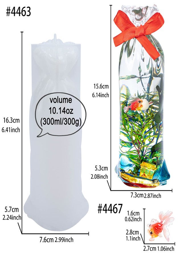 FUNSHOWCASE Aquarium Bag Resin Mold Silicone Miniature Diorama Terrarium Fish Tank Herbarium 10oz 6.4inches Tall - Image 2