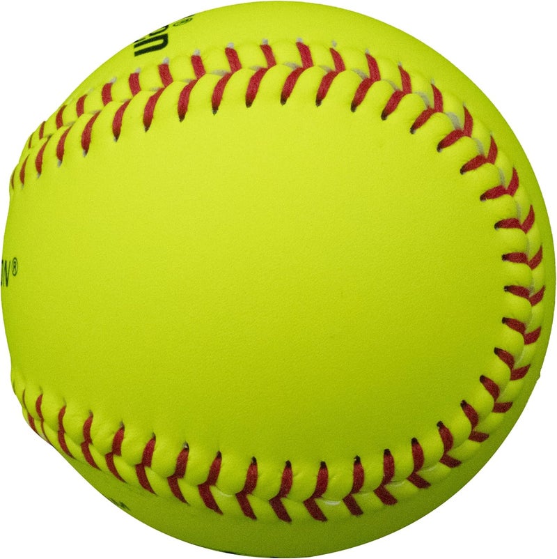 Baden Perfection Game Fastpitch Softballs | 12" Ball | Yellow Pro Leather Softballs for Fastpitch Play | One Dozen - Image 3