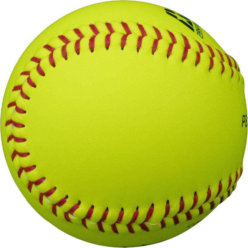 Baden Perfection Game Fastpitch Softballs | 12" Ball | Yellow Pro Leather Softballs for Fastpitch Play | One Dozen - Image 4
