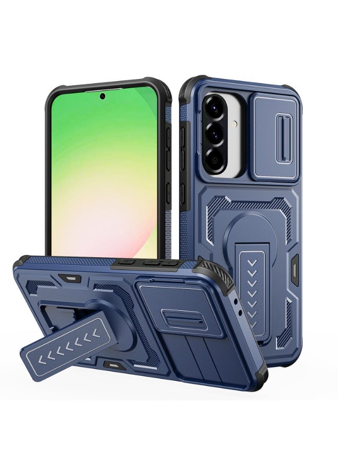 Case Cover Shock resistant  Kickstand CamShield TPU + PC Compatible with  Samsung Galaxy A56 / A36 (Blue) - Image 1