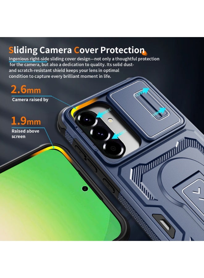 Case Cover Shock resistant  Kickstand CamShield TPU + PC Compatible with  Samsung Galaxy A56 / A36 (Blue) - Image 5