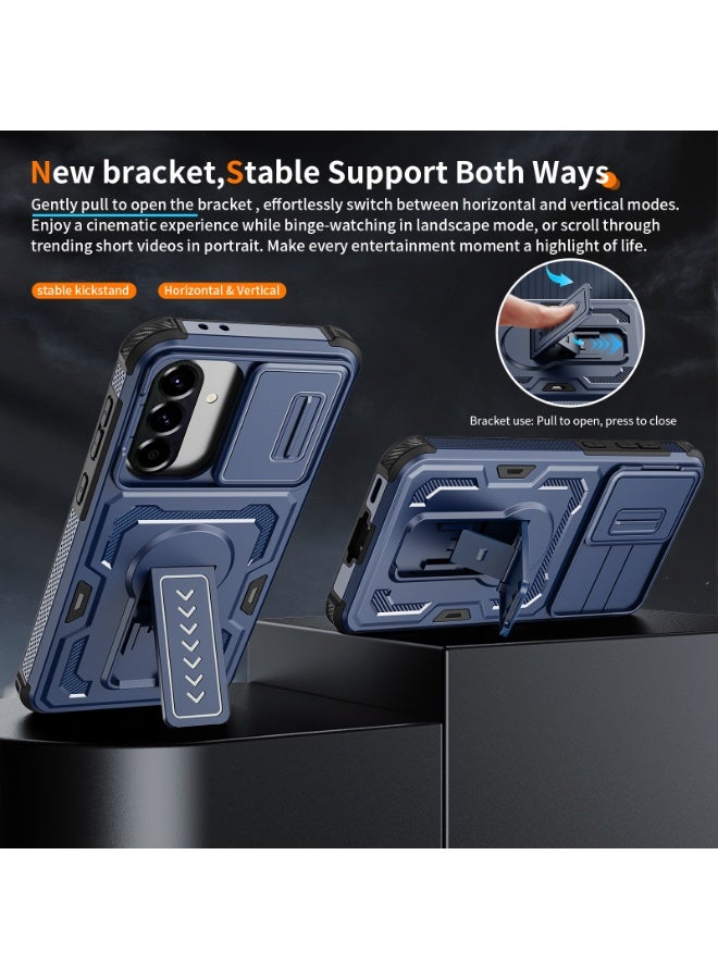 Case Cover Shock resistant  Kickstand CamShield TPU + PC Compatible with  Samsung Galaxy A56 / A36 (Blue) - Image 4