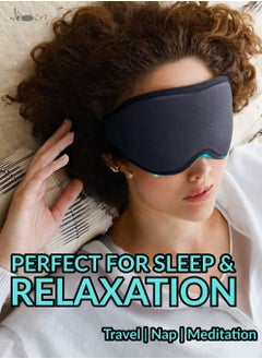 IKBEN IKBEN Ultra-Comfortable 3D Contoured Travel Sleep Mask – Breathable, adjustable, perfect for home, office, and travel. Ultra-soft cotton for deep darkness and ultimate comfort, 100% Blackout Sleep Mask Blocks Light for Deeper Sleep  - Image 2