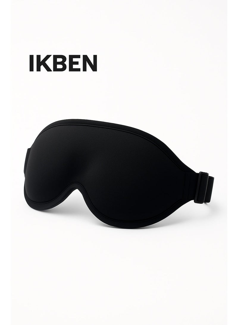 IKBEN 3D Contoured Sleep Mask, 100% Blackout, Zero Eye Pressure, Ultra-Soft Breathable Eye Mask, Adjustable Strap, Side Sleeper Friendly, Travel & Nap Blindfold - Image 1