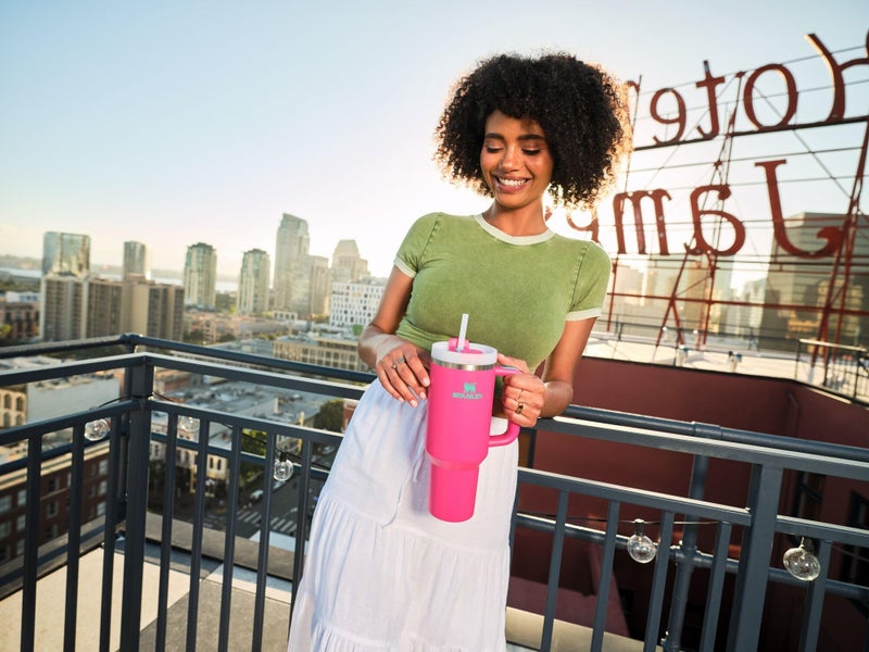 Stanley Stanley Quencher H2.0 FlowState Stainless Steel Vacuum Insulated Tumbler with Lid and Straw for Water  Iced Tea or Coffee  Smoothie and More  Passion Pink  40 oz - Image 2