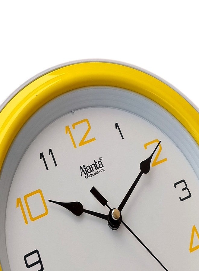 Ajanta 2147 Plastic Abstract Theme Wall Clock (20.5 cm x 20.5 cm x 3.5 cm, Yellow) Analog - Image 2