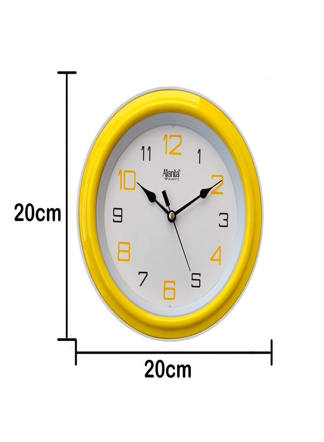 Ajanta 2147 Plastic Abstract Theme Wall Clock (20.5 cm x 20.5 cm x 3.5 cm, Yellow) Analog - Image 4