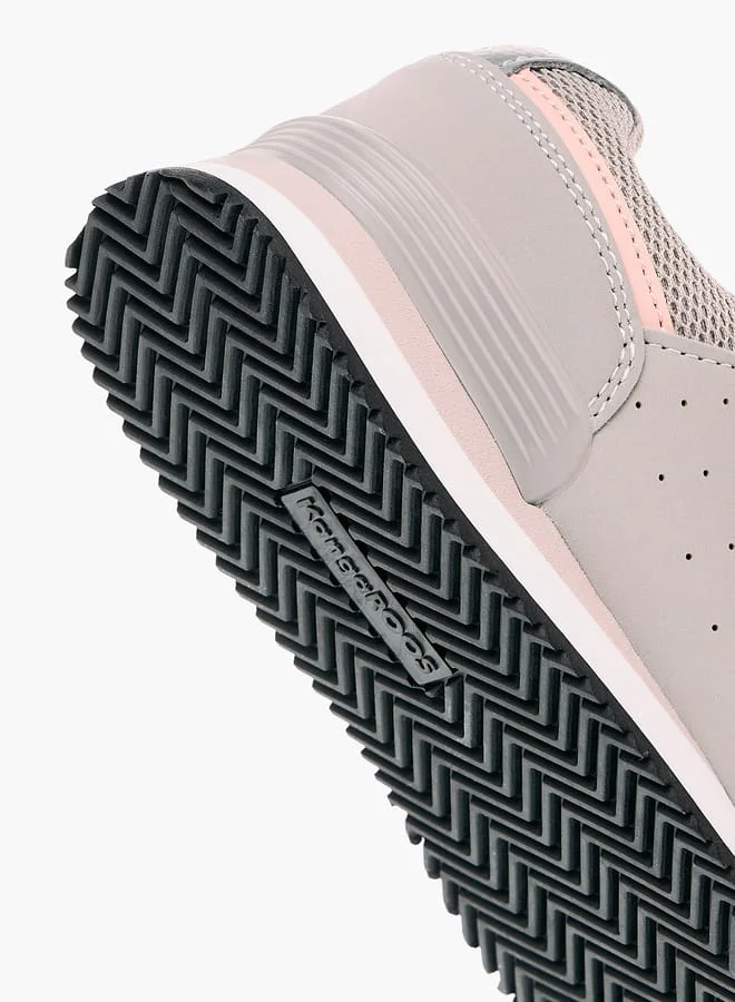 kangaROOS Girls' Logo Detail Sports Shoes with Hook and Loop Closure